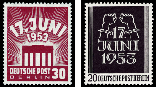 Francobolli tedeschi 17 giugno 1953