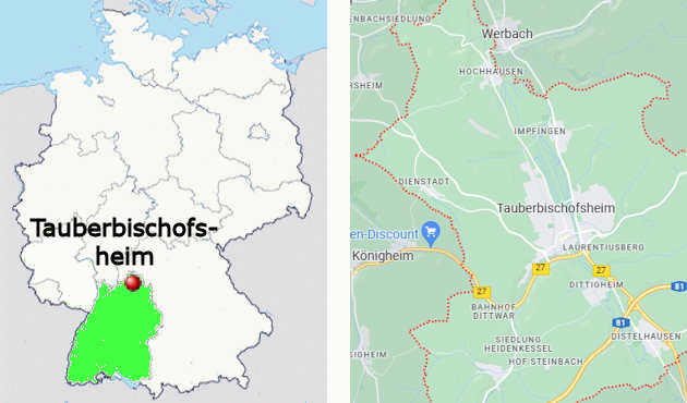 Carta stradale online di Tauberbischofsheim