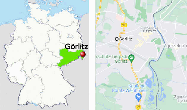 Carta stradale online di Grlitz