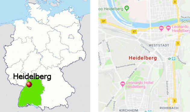 Heidelberg - carta stradale online