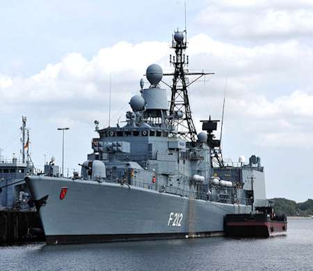 Una nave della marina militare tedesca