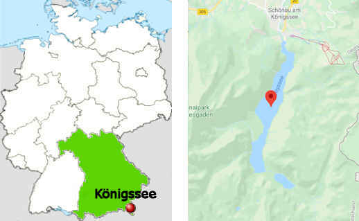 Carta stradale online del Knigssee (Baviera)