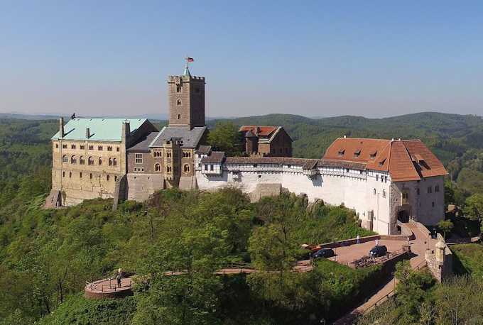 Il castello di Wartburg, vicino a Eisenach