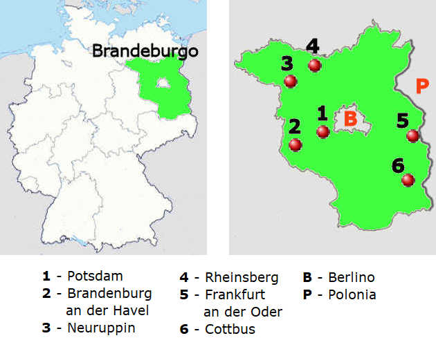 Carta stradale online del Brandeburgo