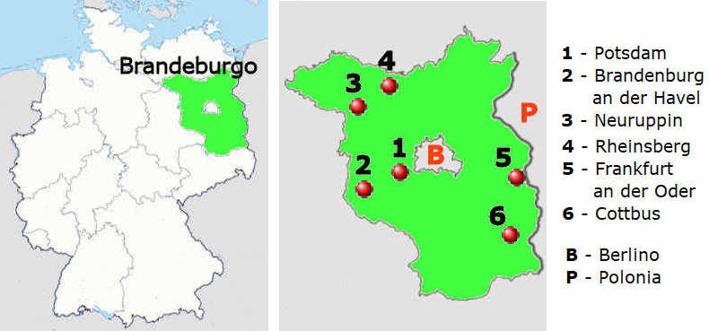 Carta stradale online del Brandeburgo