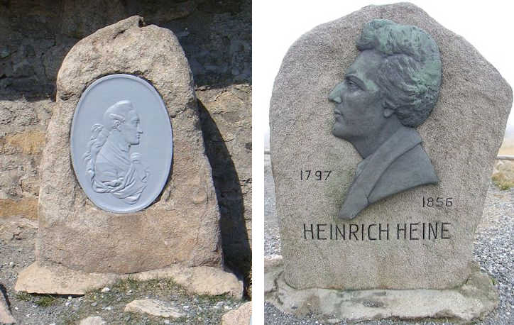 Brocken - Le pietre commemorative dedicate a Goethe e Heine