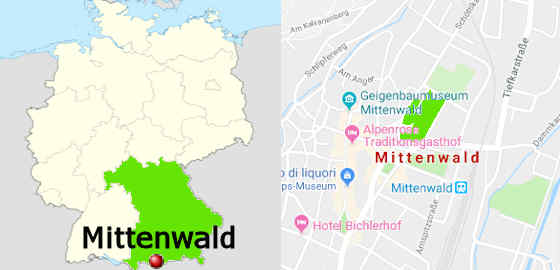 Carta stradale online di Mittenwald