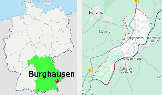 Carta stradale online di Burghausen