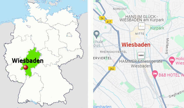 Wiesbaden - carta stradale online