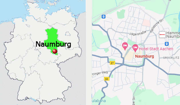 Carta stradale online di Naumburg
