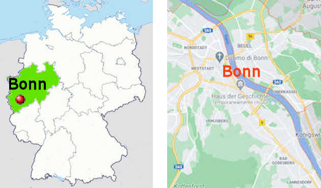 Carta stradale online di Bonn