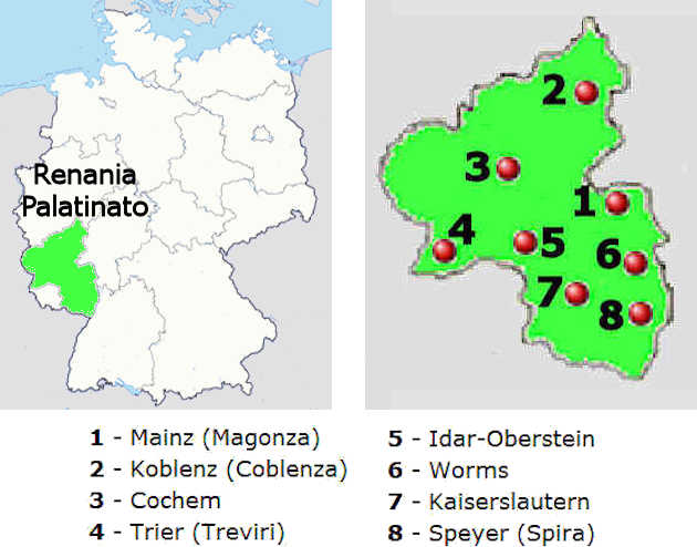 Carta stradale online della Renania-Palatinato