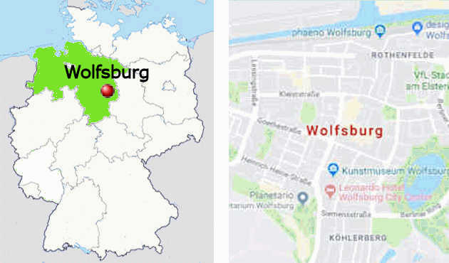 Carta stradale online di Wolfsburg