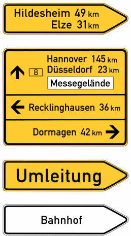 Cartelli stradali in Germania