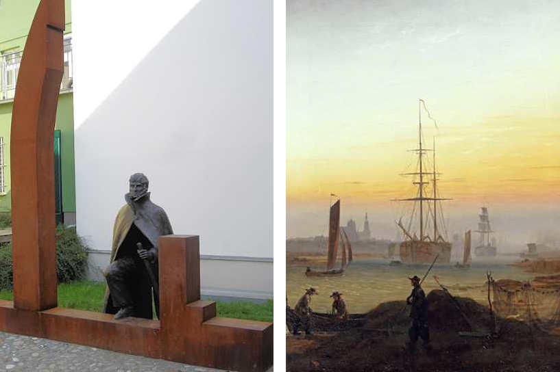 Il monumento di Caspar David Friedrich a Greifswald