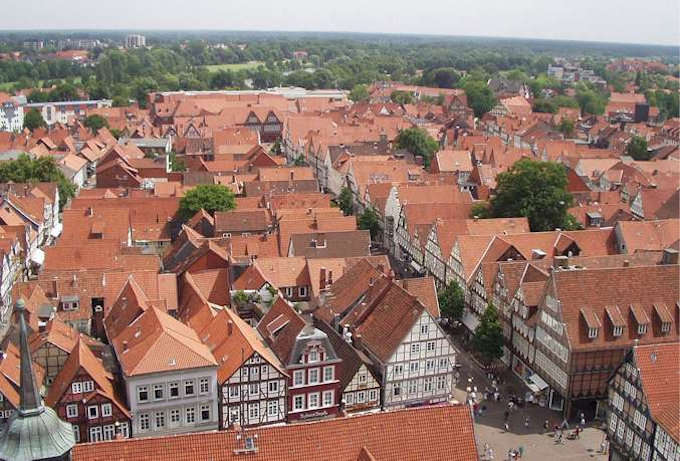 Il centro storico di Celle