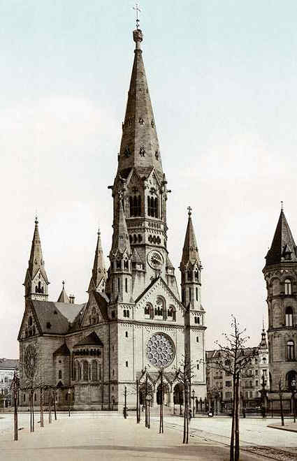 La chiesa commemorativa dell'Imperatore Guglielmo, all'inizio del Novecento