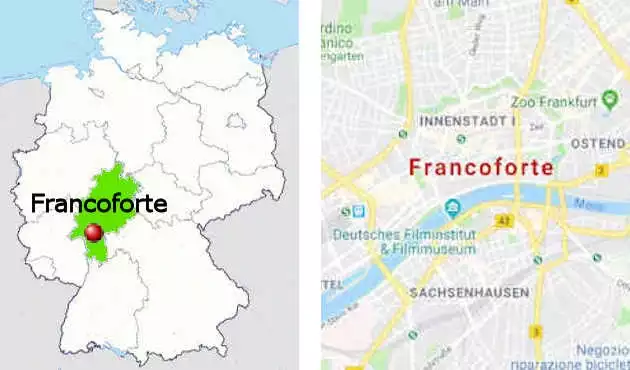 Francoforte - carta stradale online