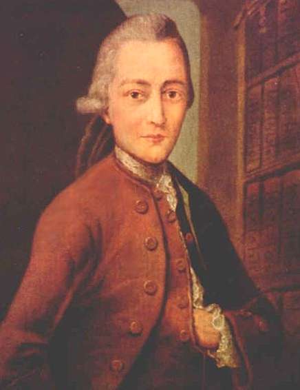 Johann Wolfgang Goethe nel 1765 (a 16 anni)