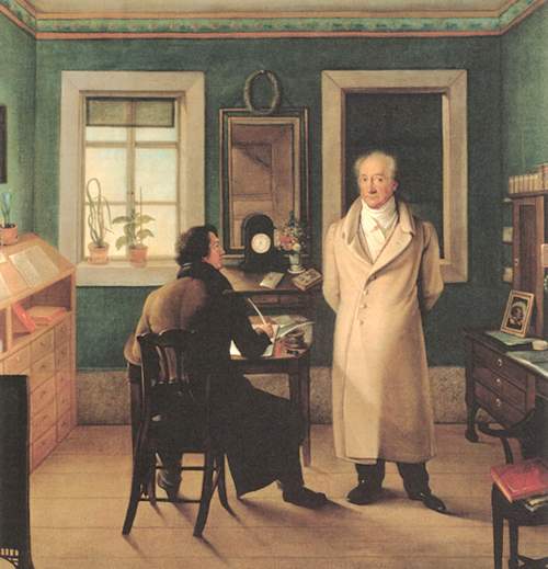 Goethe nel suo studio