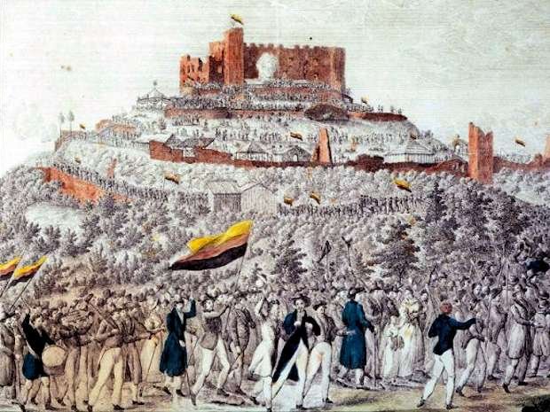 Il raduno nel 1832, al castello di Hambach