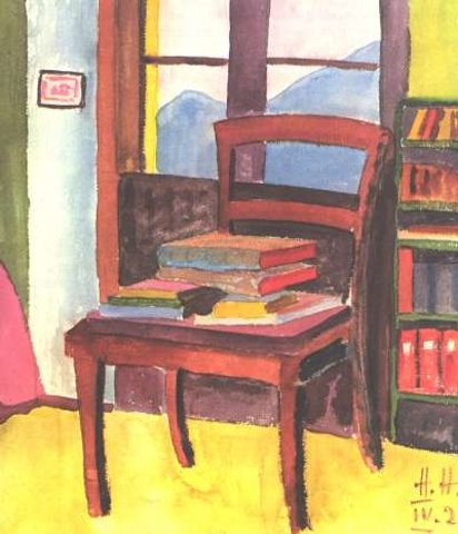 Hermann Hesse: Sedia con libri (1921)