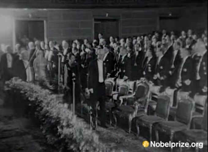 Il video della premiazione dei Premi Nobel del 1929