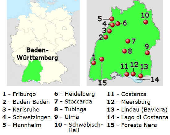 Carta stradale online del Baden-Württemberg
