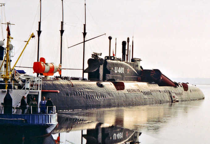 Un vecchio sommergibile dell'Unione Sovietica