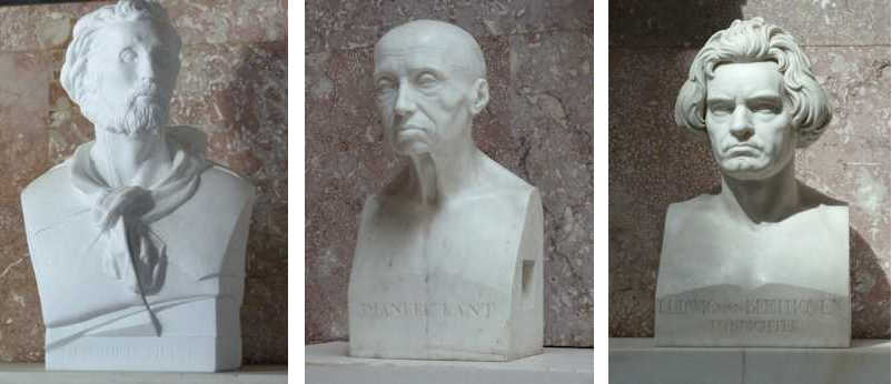 Alcuni dei busti esposti nel Walhalla