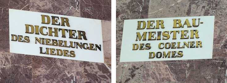 Due taghe esposte nel Walhalla
