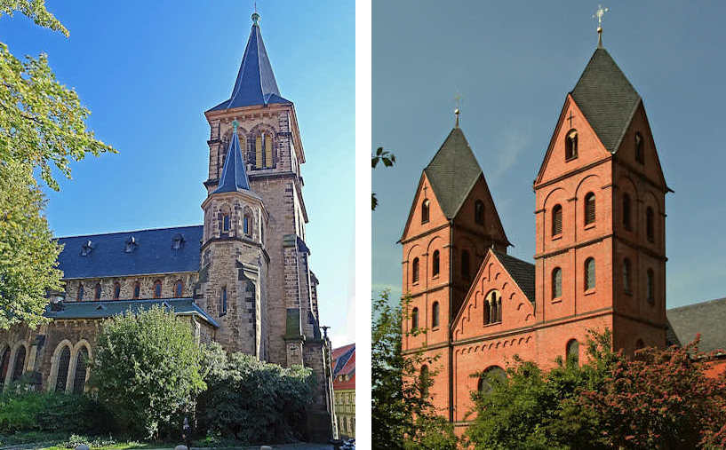 La chiesa protestante St. Sylvestri e la chiesa cattolica St. Marien