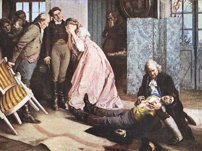 La morte di Werther - quadro di François Charles Baud (1911)